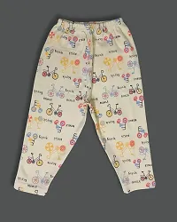Funny Bear Printed Cotton Sweatshirt Hoodie Tshirt and Pyjama Pant Winter Clothing Set for Infant New Born Kid-thumb4
