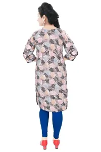 Women's Printed Cotton Straight Puff Kurti for Women and Girls Kurta 3/4 Sleeves,Girls Stylish Kurtas? (X-Large, Cofy)-thumb1