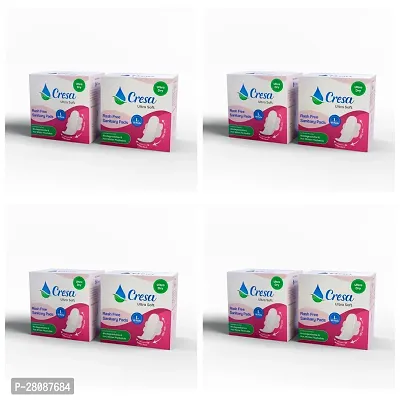 Cresa- Hot Water Flushable And Biodegradable Sanitary Pads Pack Of 8