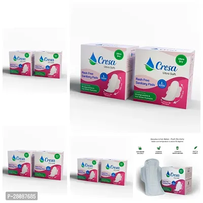 Cresa- Hot Water Flushable And Biodegradable Sanitary Pads Pack Of 9