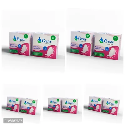 Cresa- Hot Water Flushable And Biodegradable Sanitary Pads Pack Of 10