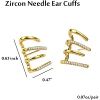 Earring Cum Earcuff | Korean Earring | Stylish Earring For Girls | Designer Gold-Earring | Gold-plated Earring-thumb2
