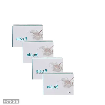 Blsoft moisturising soap for dry skin with almond oil glycerine olive oil  honey pack of4