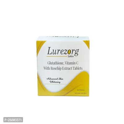 Lurezorg Glutathione,Vitamin C, With Rosehip Extract Tablets For Skin Lightening And Glow 10 Tablets