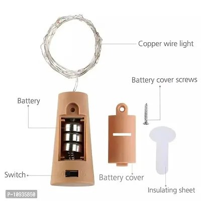 D4STARS CORK LIGHT BEST HOME DECOR LIGHT FOR HOME, NIGHT LAMP, BOTTLE LAMP, LED STRING ( PACK OF 6 )-thumb2