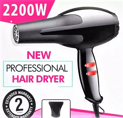 D4STARS NV - 6130 Professional Hair Dryer for Men and Women with Styling Nozzle, 2 Speed 2 Heat Settings Cool Button, Concentrator, Diffuser with Detachable Filter ( Black ) BEST PREMIUM QUALITY