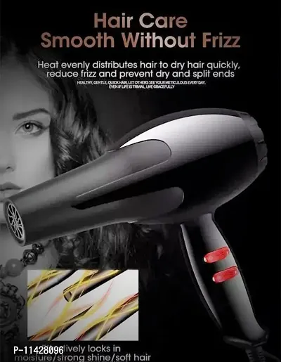 D4STARS NV - 6130 Professional Hair Dryer for Men and Women with Styling Nozzle, 2 Speed 2 Heat Settings Cool Button, Concentrator, Diffuser with Detachable Filter ( Black ) BEST PREMIUM QUALITY-thumb3