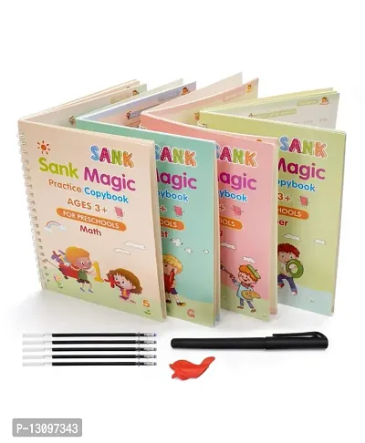 D4STARS MAGIC PRACTICE SANK COPYBOOK FOR KIDS,  BEST WRITING COPY BOOK FOR CHILDREN STUDY ( COMBO 4 COPYBOOK +  FREE : 1 PEN + 10 REFILL )-thumb4