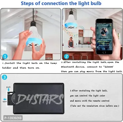 Music Bulb For Home Decoration, Led Lights,  Party Music Bulb ( Bluetooth Music Blub )-thumb2