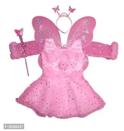 Fabulous Pink Net Embellished Frocks For Girls