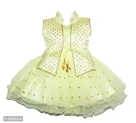 Fabulous White Net Embellished Frocks For Girls-thumb0