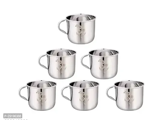 Stylish Stainless Steel Cup 90 Ml Pack of 6-thumb0