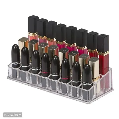 EBOFAB LIPSTIC 24 BOX Clear Acrylic Brush Compacts Eye Shadows Lipsticks Nail Polish Holder Storage Box Nail Paint/Polish Tray-thumb3