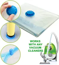 EBOFAB Vacuum Storage Bag, Travel Space Saver Bag, Clothing Storage Bags, Compression Sealer Bags with Ziplock and Hand Pump (50 x 60, 60 x 80, 70 x 100, 80 x 120 cm)-thumb1