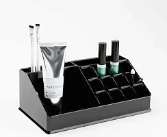 EBOFAB 16 Compartment Cosmetic Organizer Lipstick Holder Makeup Jewelry Box Color - Pure Black-thumb3