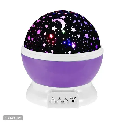 EBOFAB 360 Degree Rotating Projector lamp Moon Star Projection with USB Cable Lamp for Kids Room LED Projection Lamp(Multicolour)-thumb0