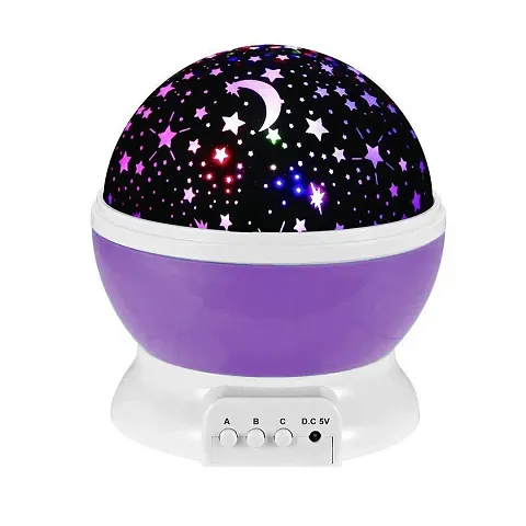 EBOFAB 360 Degree Rotating Projector lamp Moon Star Projection with USB Cable Lamp for Kids Room LED Projection Lamp(Multicolour)
