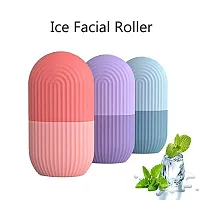 EBOFAB Ice Roller for Face and Eye, Gua Sha Face Massage Reusable Silicone Facial Ice Roller For Glowing  Tighten Skin-thumb2