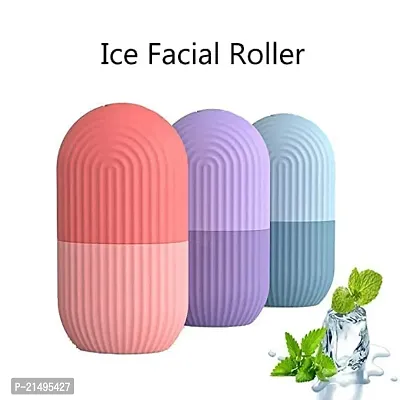 EBOFAB Ice Roller for Face and Eye, Gua Sha Face Massage Reusable Silicone Facial Ice Roller For Glowing  Tighten Skin-thumb3