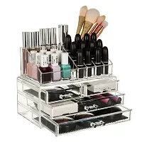 EBOFAB Acrylic Cosmetic Storage Box with Drawers Lipstick Storage Makeup Storage Box for Dressing Table-thumb1