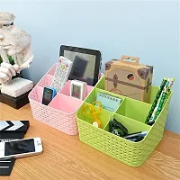 EBOFAB Basket Storage Box Tray Organiser Container for Kitchen Cosmetic Bathroom Tools Holder Tapered Hollow Basket Woven Organizer/bin/Basket-thumb1