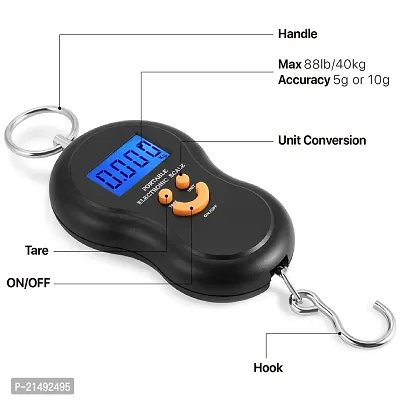 EBOFAB 40Kg 10g Hanging Electronic Digital Luggage Scale Weight Weighing Scale Digital LCD Scale-thumb5