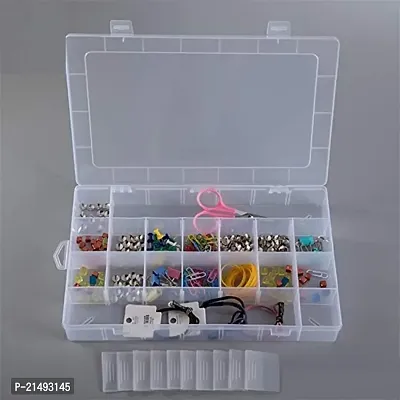 EBOFAB 36 Grid Plastic Storage containers with Adjustable Dividers Transparent Jewelry, Pins, Screws, Storage Box-thumb3