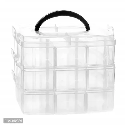 3 layer 18 grids storage plastic boxes medicine jewellery bead