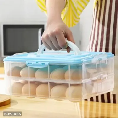 48 Grid Eggs Storage Box, Large Capacity Egg Box, Egg Carrier Container, Egg Storage Case, Eggs Tray Holder with Lid