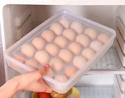 Multipurpose Plastic Storage 24 Egg Single Layer Egg Tray with Airtight Outdoor Egg Storage Container-thumb1