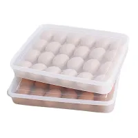 Multipurpose Plastic Storage 24 Egg Single Layer Egg Tray with Airtight Outdoor Egg Storage Container-thumb3