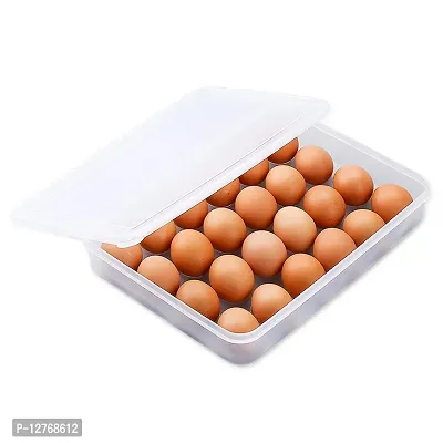 Multipurpose Plastic Storage 24 Egg Single Layer Egg Tray with Airtight Outdoor Egg Storage Container-thumb3