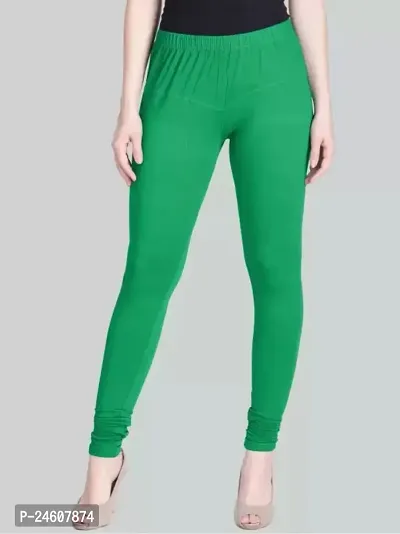 Ankle Length Ethnic Wear Green Solid Legging-thumb0