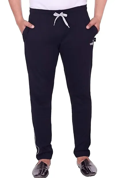 Mens Super Combed Rich Regular Fit Trackpants with Side Pockets