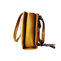 mid size tote bag with scarf (mustard)-thumb2