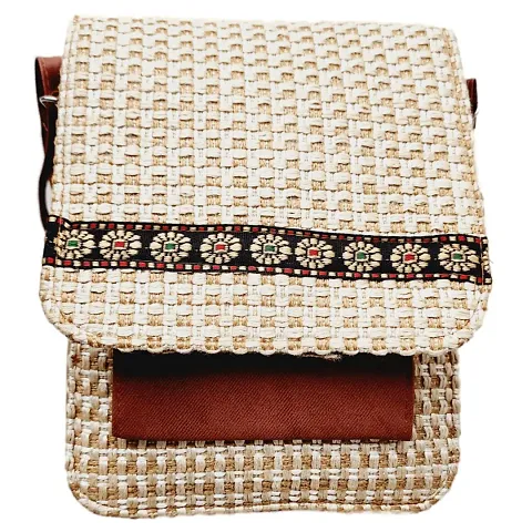 Stylish Woven Jute Sling Bag