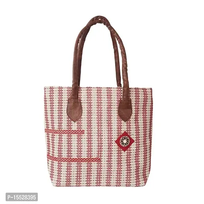 Finery jute hand bag (pink)-thumb0
