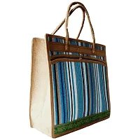jute carry bag (blue)-thumb1