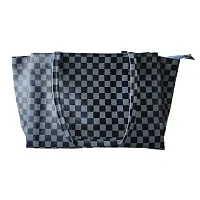 checkbox multicolor tote bag (blue-black)-thumb3
