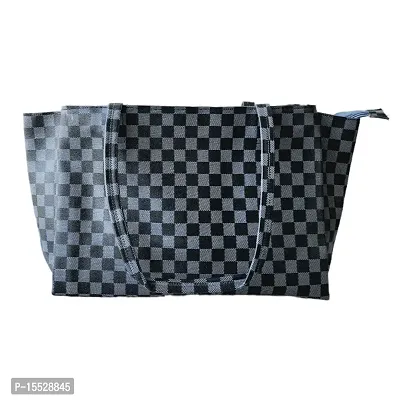 checkbox multicolor tote bag (blue-black)-thumb4