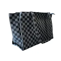 checkbox multicolor tote bag (blue-black)-thumb1