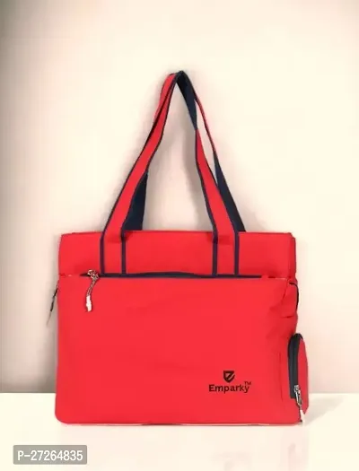 Stylish Red Polyester Solid Handbags For Women-thumb0