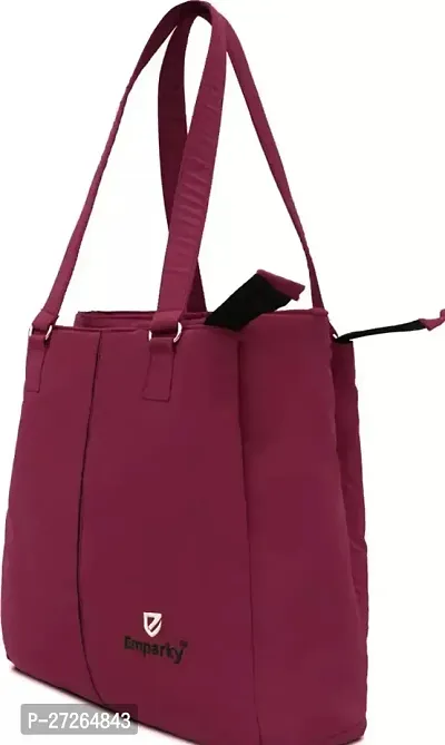 Stylish Maroon Polyester Solid Handbags For Women