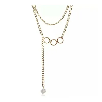 Trinagle style Necklace with Triple circle Pnecklace for Women and Girl