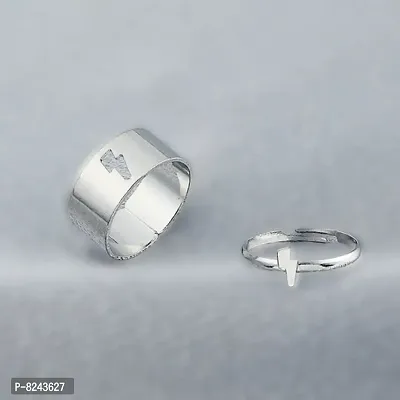 Stylish Fancy Alloy Fashionable Rings For Couples For King And Queen-thumb0