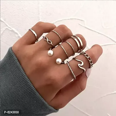 Stylish Fancy Alloy Fashionable Rings Women Accessories For Women And Girls-thumb2