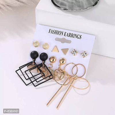 Stylish Brass Earrings Combo Set For Women-thumb0