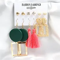 Stylish Brass Earrings Combo Set For Women-thumb1