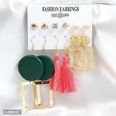 Stylish Brass Earrings Combo Set For Women-thumb2