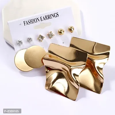 Stylish Brass Earrings Combo Set For Women